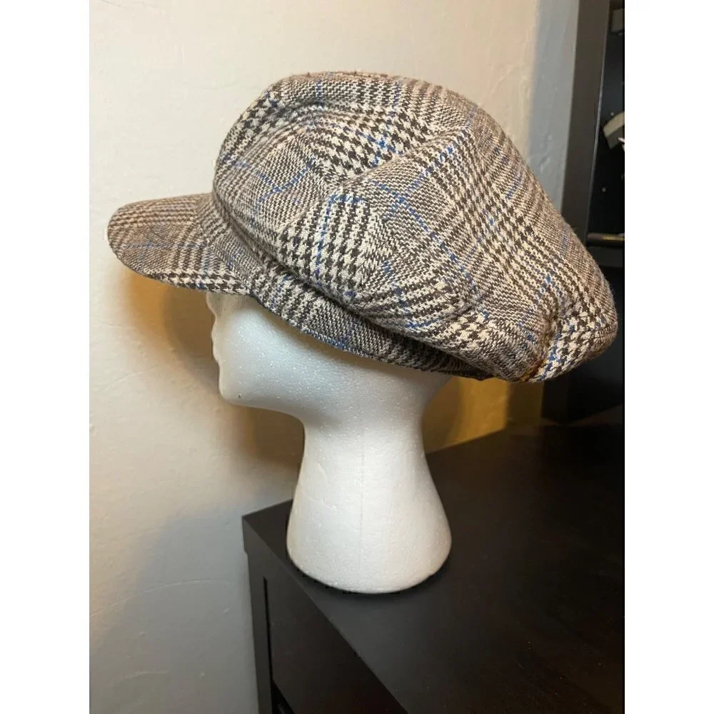 Urban Outfitters Women's Brown and Black Newsboy Caps Brown Tweed S/M